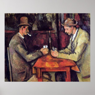 Paul Cezanne - Kortspelarna Finsk Konst-målning Poster