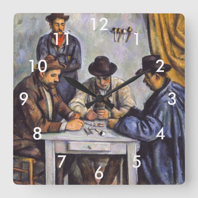 Paul Cezanne - Kortspelarna Fyrkantig Klocka (Framsida)