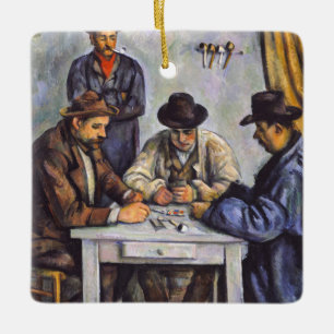 Paul Cezanne - Kortspelarna Julgransprydnad Keramik