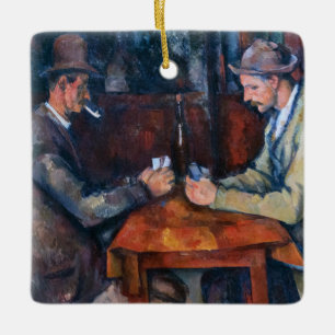 Paul Cezanne - Kortspelarna Julgransprydnad Keramik