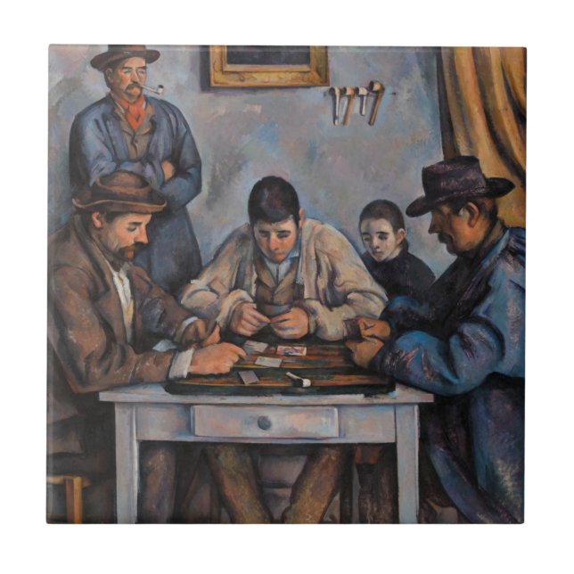 Paul Cezanne - Kortspelarna Kakelplatta (Framsidan)