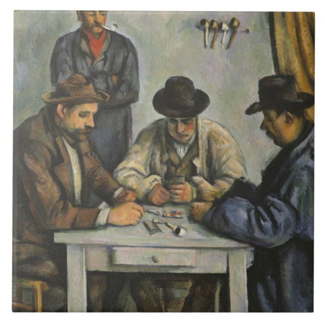 Paul Cezanne - Kortspelarna Kakelplatta (Framsidan)