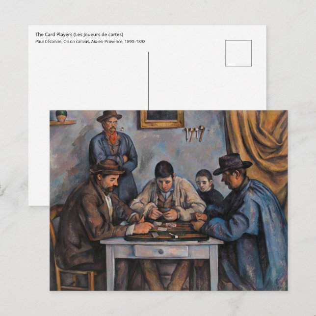 Paul Cezanne - Kortspelarna Vykort (Fram/baksida)