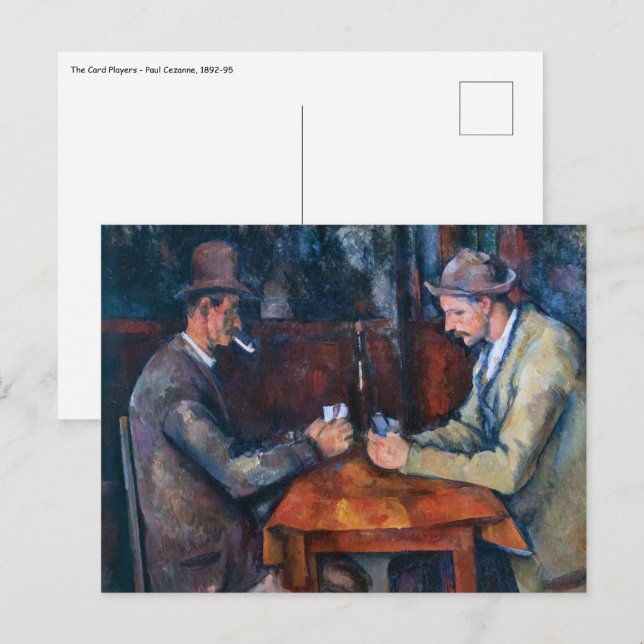 Paul Cezanne - Kortspelarna Vykort (Fram/baksida)