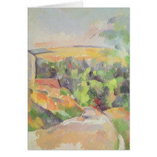 Paul Cezanne   krökningen i vägen, 1900-06 Hälsningskort