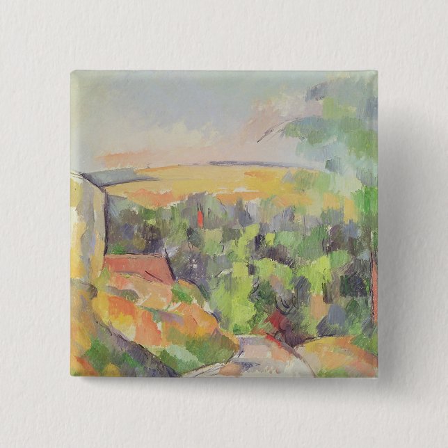 Paul Cezanne | krökningen i vägen, 1900-06 Knapp (Framsida)