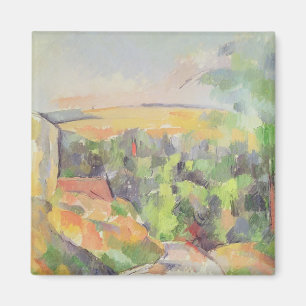 Paul Cezanne krökningen i vägen, 1900-06 Magnet