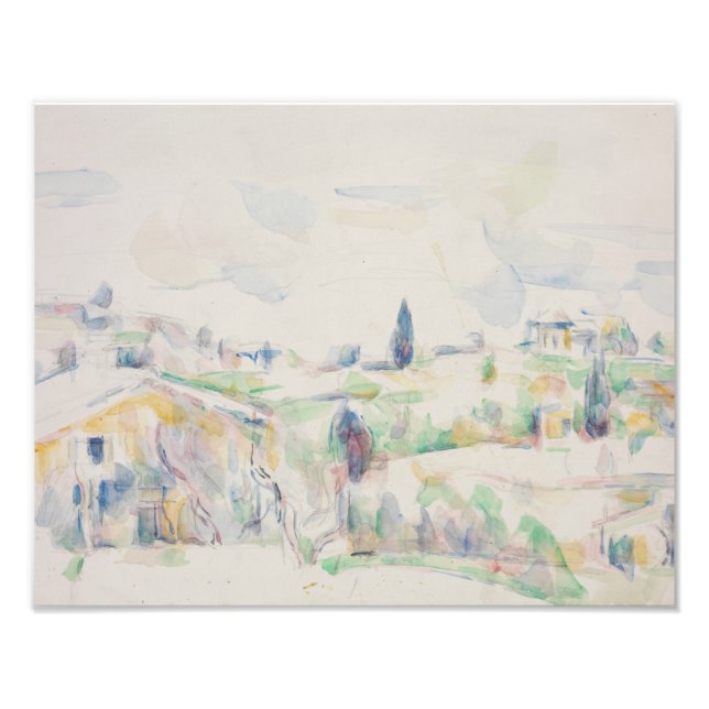 Paul Cezanne - Landskap i Provence Fototryck (Framsidan)