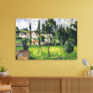 Paul Cezanne - Landskap med vattenlinje, Canvastryck