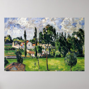 Paul Cezanne - Landskap med vattenlinje, Poster