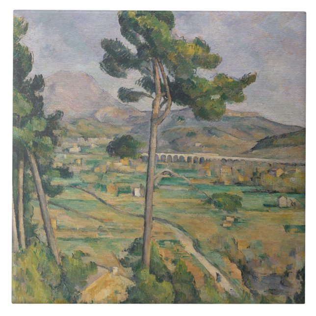Paul Cezanne | landskap med viaducten Kakelplatta (Framsidan)