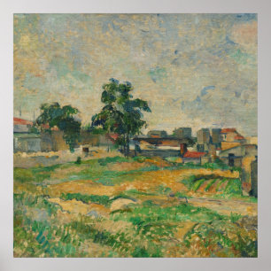 Paul Cezanne - Landskap nära Paris Poster