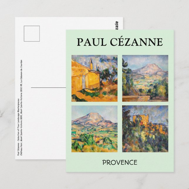 Paul Cezanne - Landskapet mästerverk Vykort (Fram/baksida)