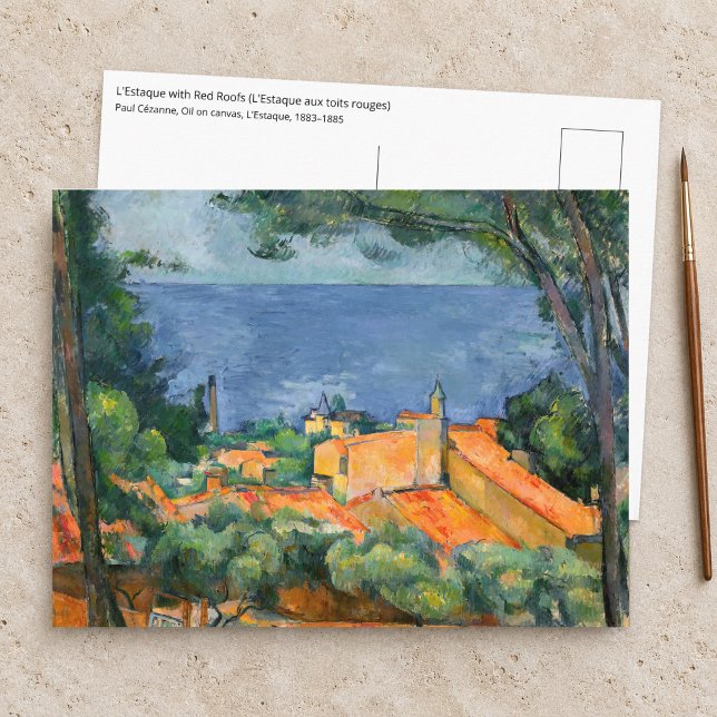 Paul Cezanne - L'Estaque med röda tak Vykort (Skapare uppladdad)