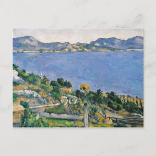 Paul Cezanne L'Estaque, Vy of the Bay of Marse Vykort