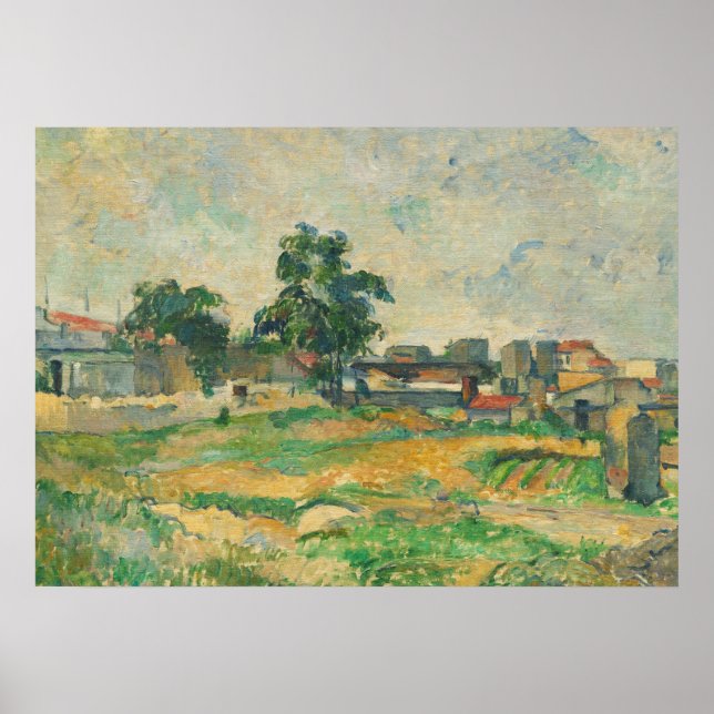 Paul Cezanne | Liggande nära Paris, c) 1876 (olja) Poster (Framsidan)