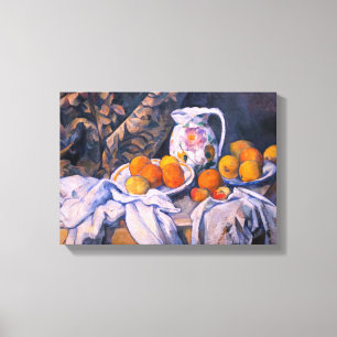 Paul Cezanne - Livet med en ridå Canvastryck