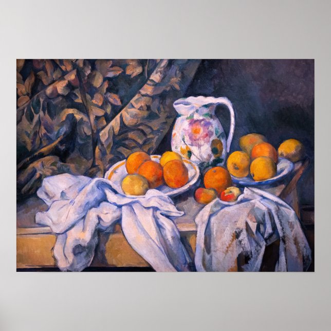 Paul Cezanne - Livet med en ridå Poster (Framsidan)