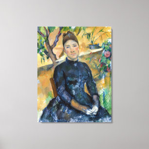 Paul Cezanne madam Cézanne i drivhuset Canvastryck