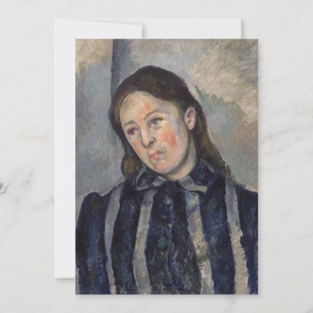 Paul Cezanne - Madame Cezanne with Loosened Hair Inbjudningar (Framsida)