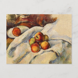 Paul Cezanne-målning, äpplen på ett vykort för Lak
