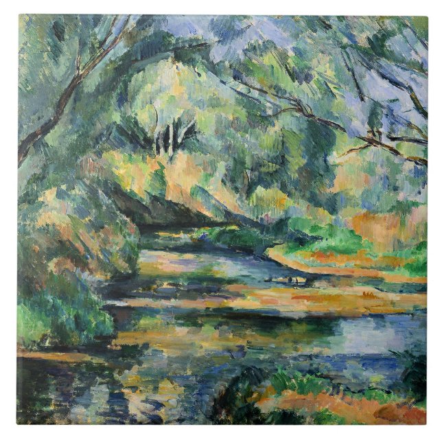 Paul Cezanne-målning, Bäcken, Kakelplatta (Framsidan)