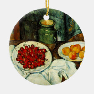Paul Cezanne-målning, Cherries, Julgransprydnad Keramik