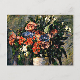 Paul Cezanne-målning, Pot of Flowers, 1876 Vykort