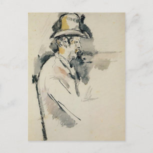 Paul Cezanne-Man med en pipa Vykort