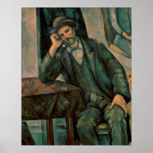 Paul Cezanne man som röker en leda i rör Poster