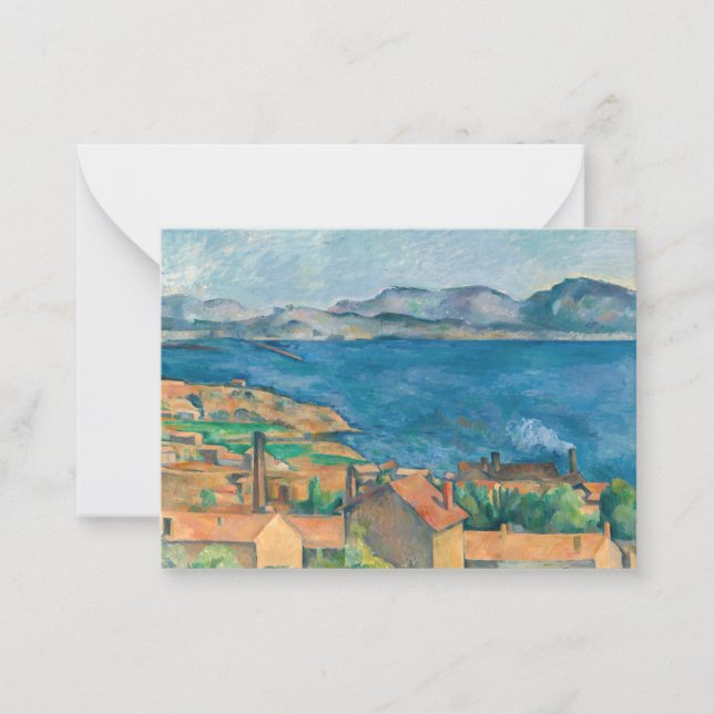 Paul Cezanne - Marseillebukten, Seen från Estaque Anteckningskort (Framsida)