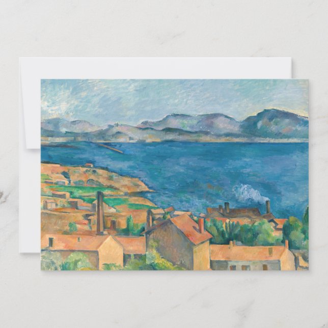 Paul Cezanne - Marseillebukten, Seen från Estaque Inbjudningar (Framsida)