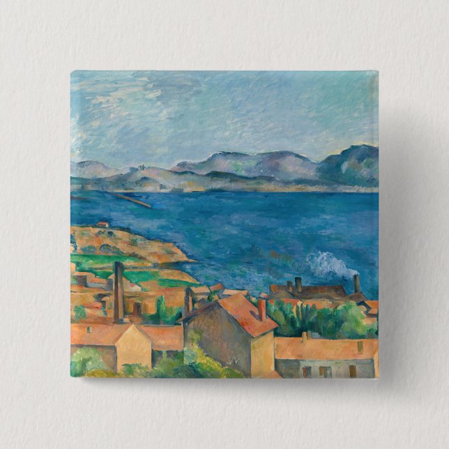 Paul Cezanne - Marseillebukten, Seen från Estaque Knapp (Framsida)