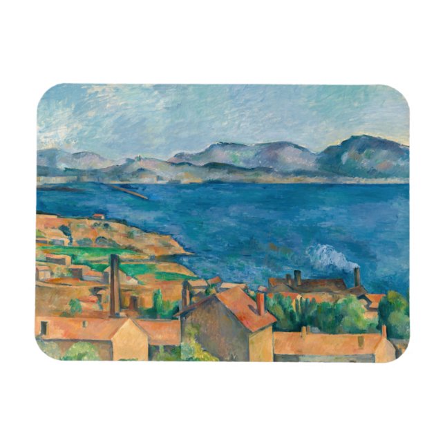 Paul Cezanne - Marseillebukten, Seen från Estaque Magnet (Horisontell)