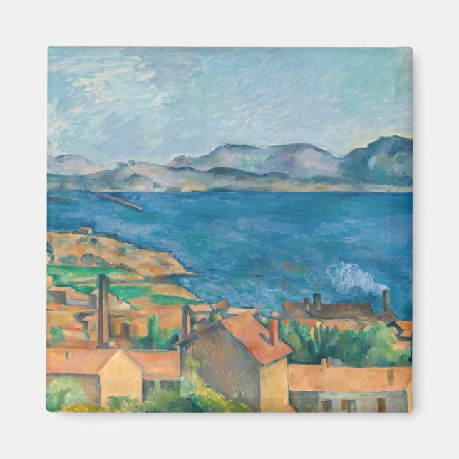Paul Cezanne - Marseillebukten, Seen från Estaque Magnet (Framsidan)