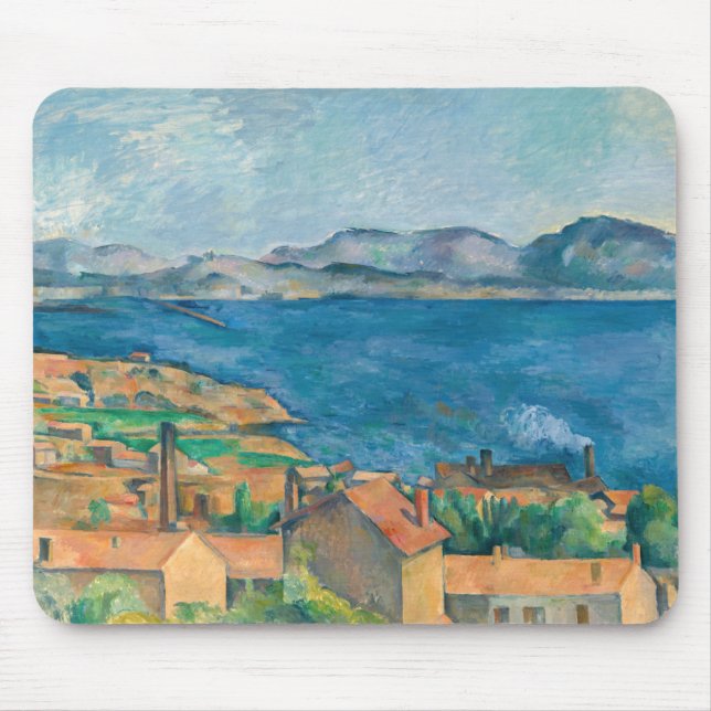 Paul Cezanne - Marseillebukten, Seen från Estaque Musmatta (Framsidan)