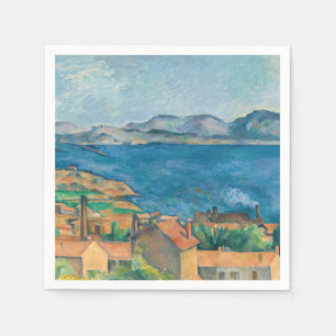 Paul Cezanne - Marseillebukten, Seen från Estaque Pappersservett