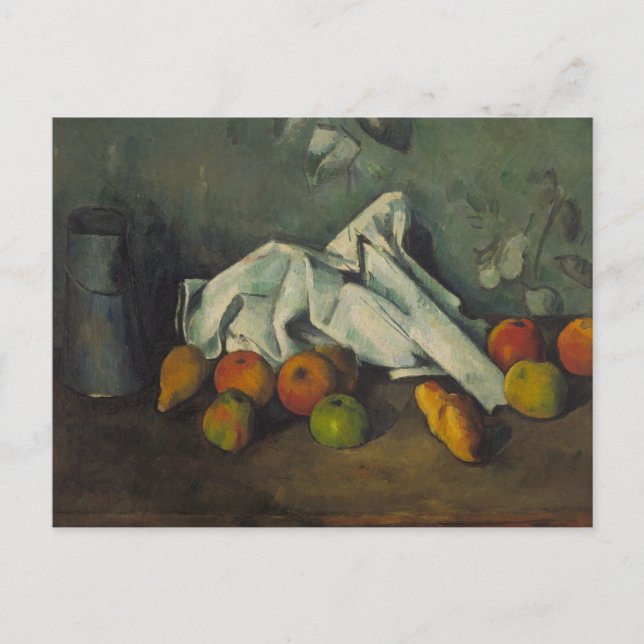 Paul Cezanne - Mjölk Can and Apples Vykort (Framsida)