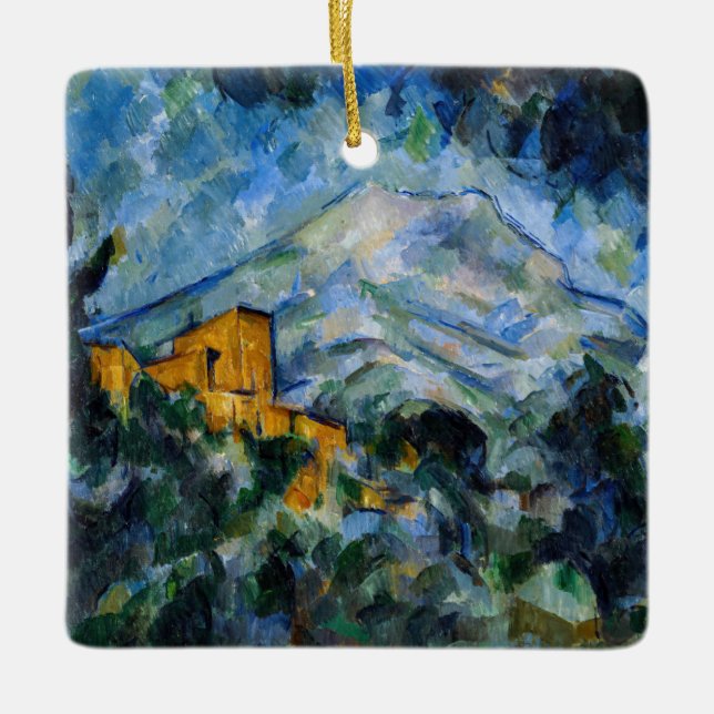 Paul Cezanne - Mont Saint-Victoire & Chateau Noir Julgransprydnad Keramik (Framsida)