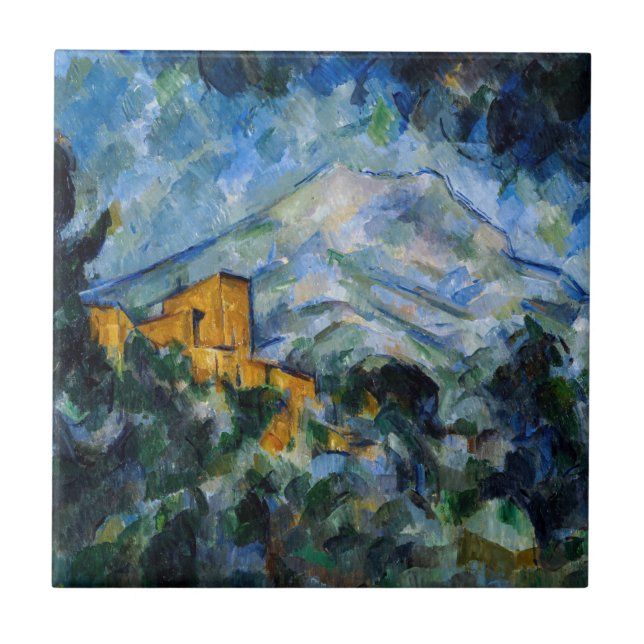 Paul Cezanne - Mont Saint-Victoire & Chateau Noir Kakelplatta (Framsidan)