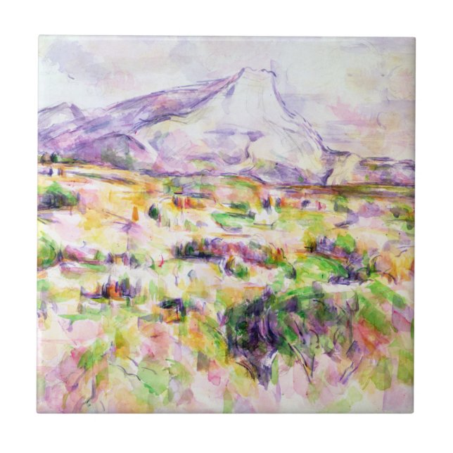 Paul Cezanne | Mont Sainte-Victoire från Les Lauve Kakelplatta (Framsidan)