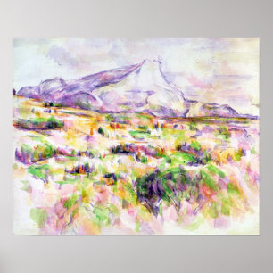 Paul Cezanne Mont Sainte-Victoire från Les Lauve Poster