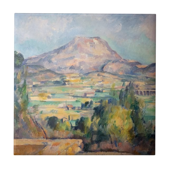 Paul Cezanne - Mont Sainte-Victoire Kakelplatta (Framsidan)