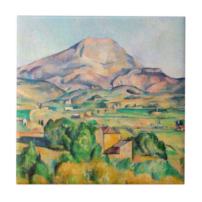 Paul Cezanne - Mont Sainte-Victoire Kakelplatta (Framsidan)