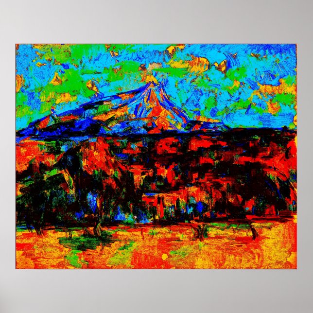 Paul Cézanne - Mont Sainte-Victoire (modifierad) Poster (Framsidan)