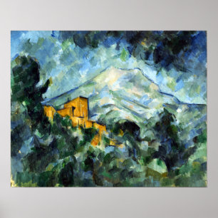 Paul Cezanne Mont Sainte-Victoire och Château Noir Poster