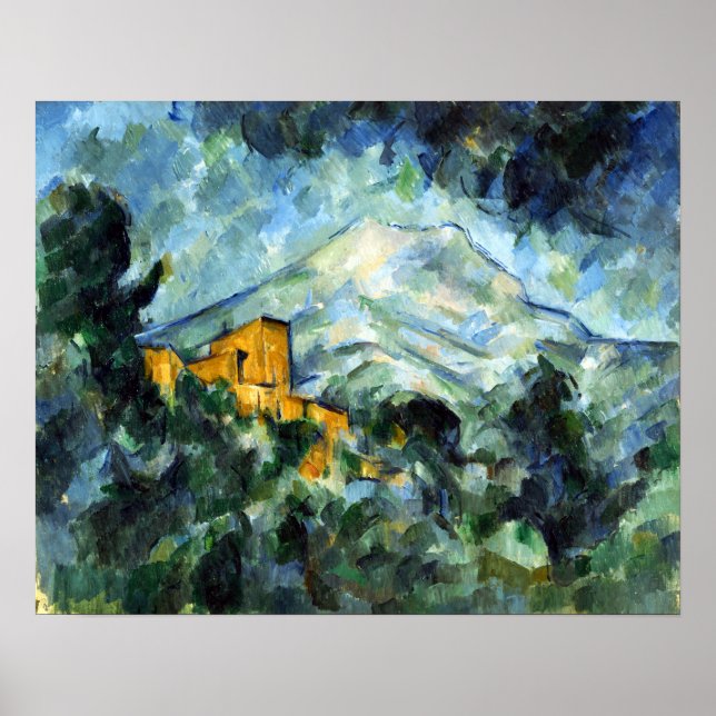 Paul Cezanne Mont Sainte-Victoire och Château Noir Poster (Framsidan)