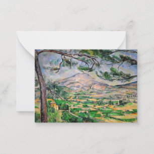 Paul Cezanne - Mont Sainte-Victoire och Large Gräs Anteckningskort