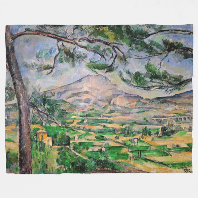 Paul Cezanne - Mont Sainte-Victoire och Large Gräs Fleecefilt (Framsidan (Horisontell))