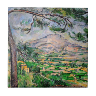 Paul Cezanne - Mont Sainte-Victoire och Large Gräs Kakelplatta